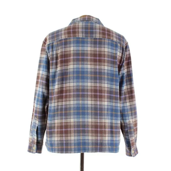Tintoria Mattei NWT Cotton Overshirt Size Medium In Blue w/ Multicolor Plaid